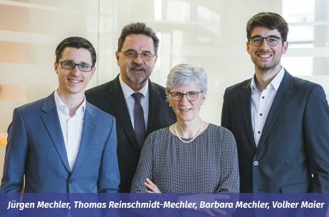 Familie Mechler: Jürgen Mechler, Thomas Reinschmidt-Mechler, Barbara Mechler und Volker Maier
